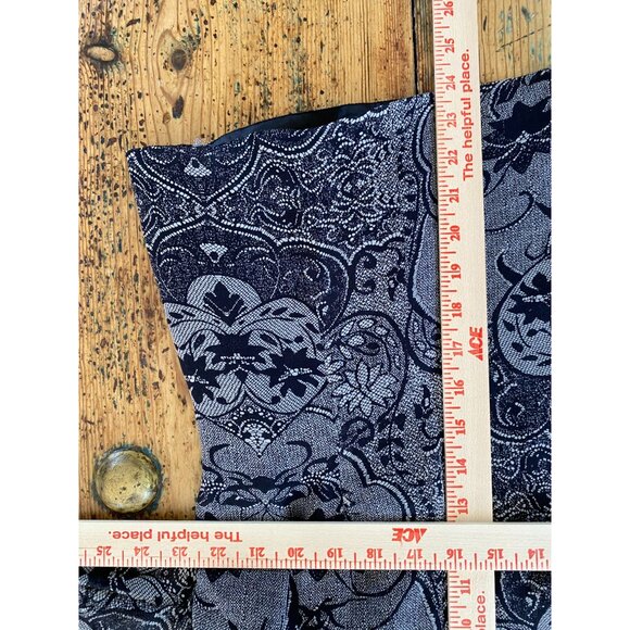 Vintage Ice Womens Black Wrap Jacket XL‎ long sleeve silk floral paisley flare - Picture 6 of 6